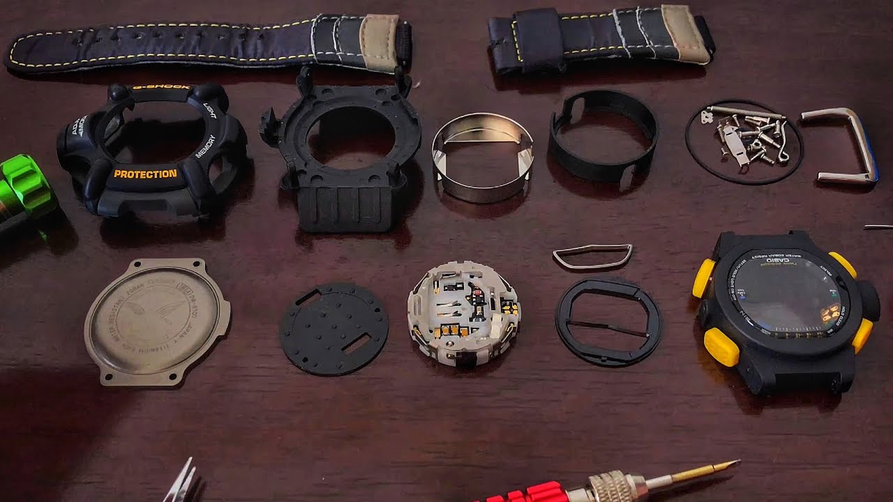 Whats inside vintage DW-9100 Twin Sensor Riseman G-Shock watch
