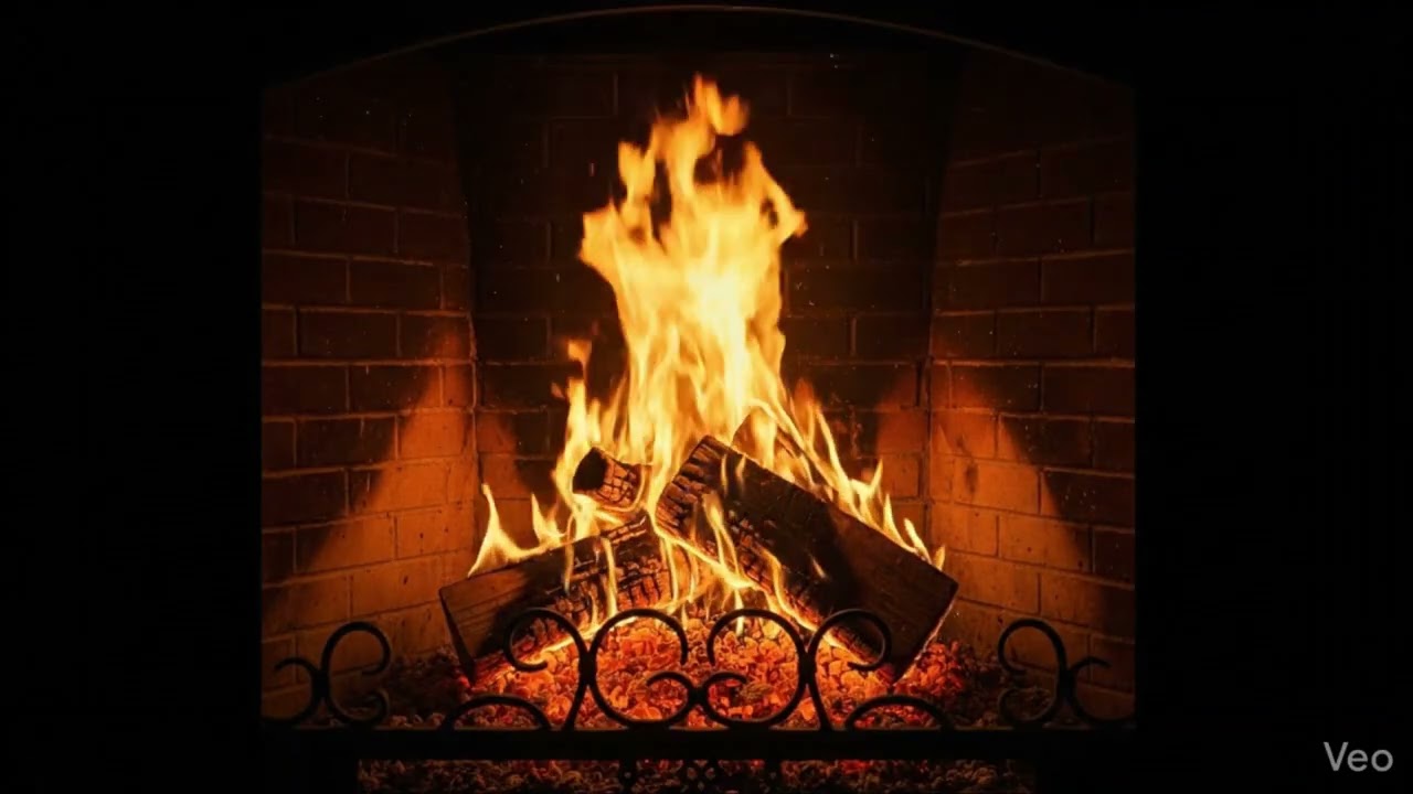 Wonderful Relaxing Fireplace 8K 🔥 Burning Fireplace & Crackling Fire Sounds 10 Hours | Cozy Ambience