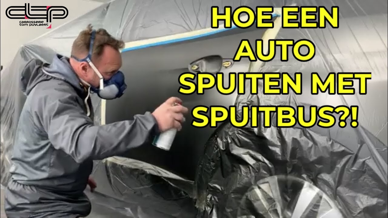 Hoe een auto spuiten met spuitbus ?!