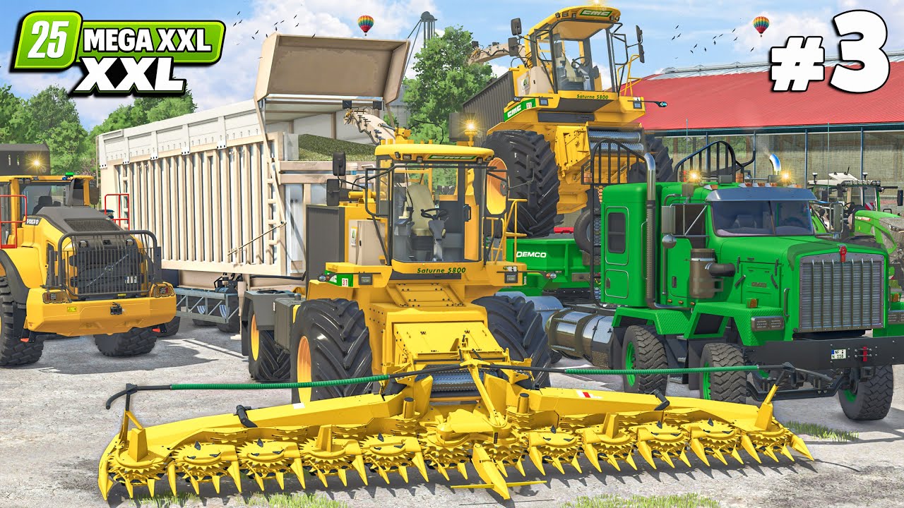 Покупка огромного кормоуборочного комбайна для свежей кукурузы | MEGA XXL | Farming Simulator 25