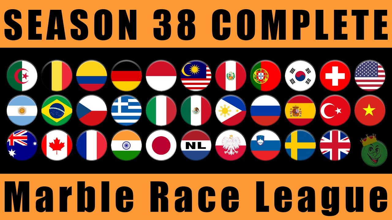 Marble Race League Season 38 Complete Race in Algodoo / Marble Race King
