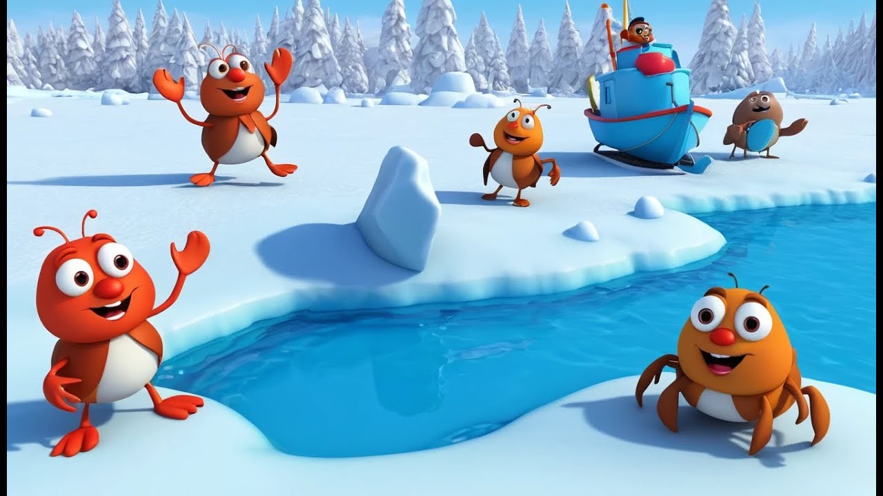 Crabby Coco and Wally’s Ice Race 🦀🦭❄️ | 3D Animated Nursery Rhyme for Kids