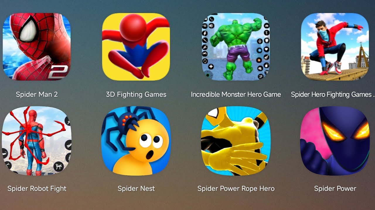 The Amazing Spider-Man 2,3D Fighting Games,Spider Hero Fighting Games,Incredible Monster Hero,Spider