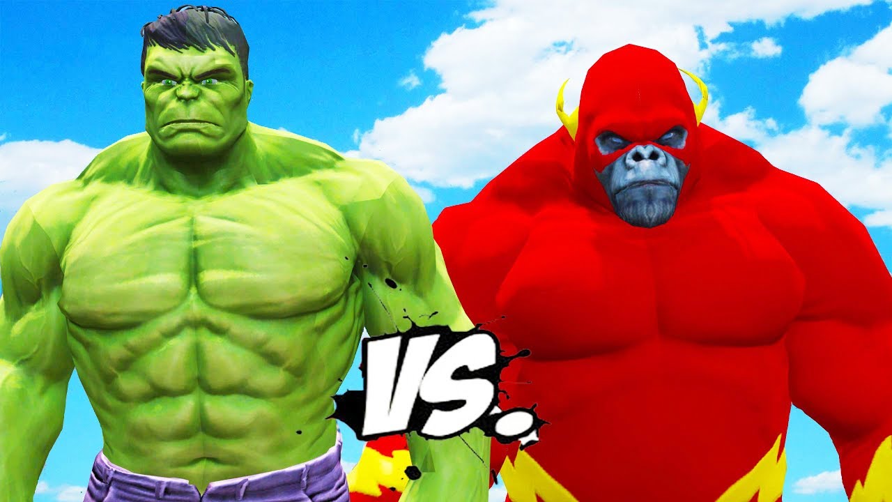 FLASH GORILLA VS HULK - EPIC BATTLE