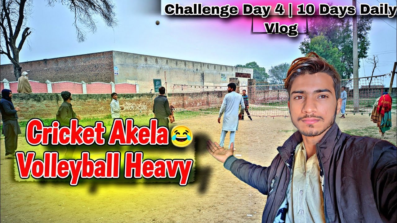Gaon Ke Ground Mein Volleyball Jeet Gayi 😅 | Challenge Day 4