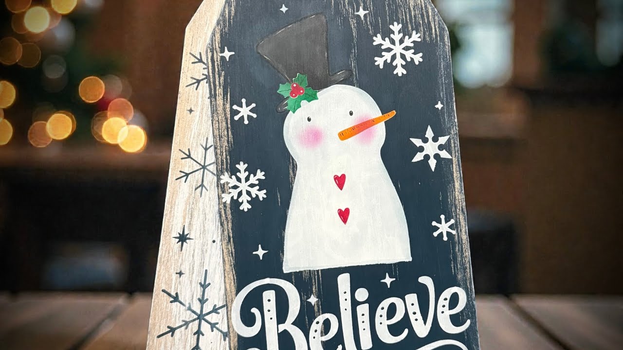 Snowman tags door hanger