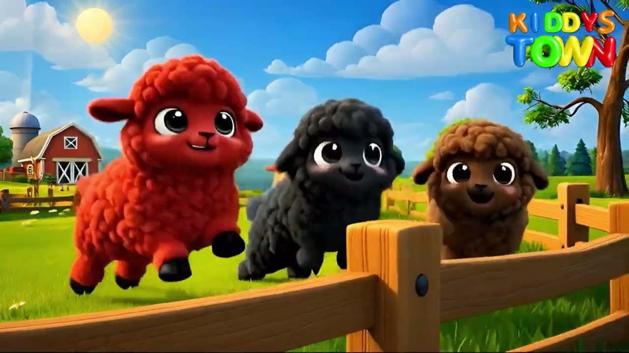 Baa Baa Black Sheep(Learn Colors Song) | @KiddysTown  Baby Songs & Nursery Rhymes