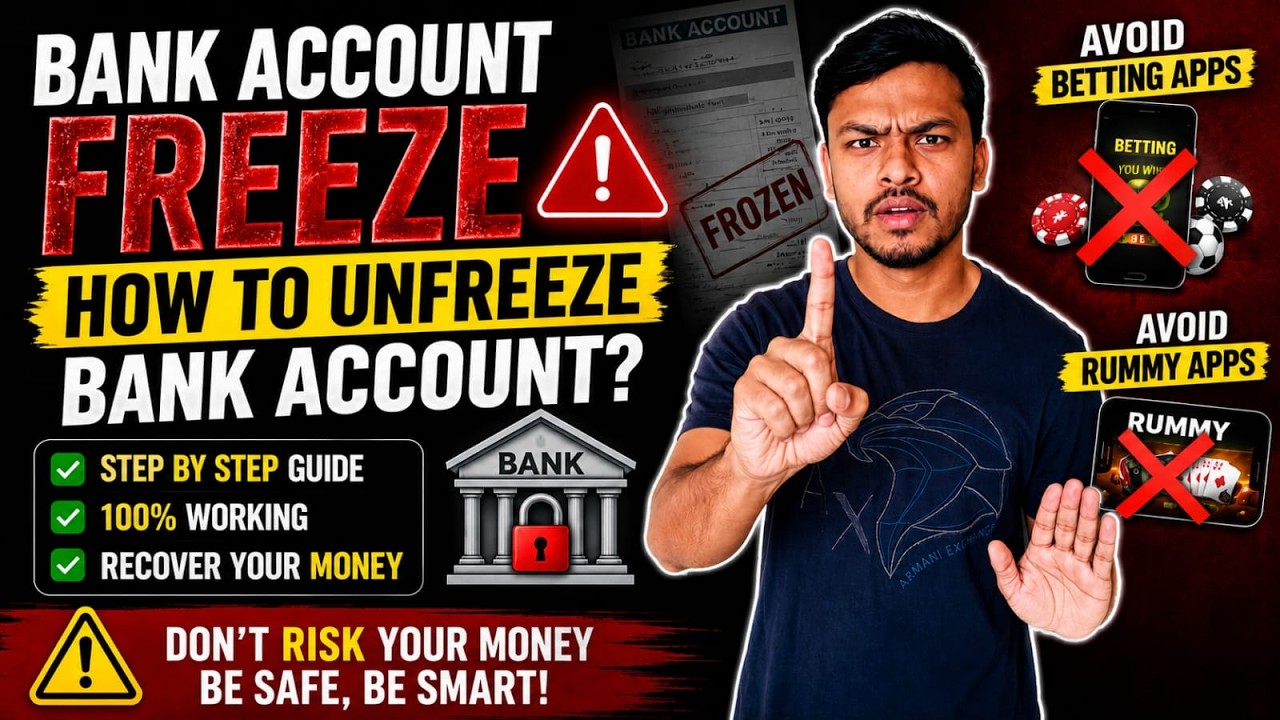Bank Account Freeze Problem || How to Unfreeze your Bank Account legally || Step by Step Guide ||