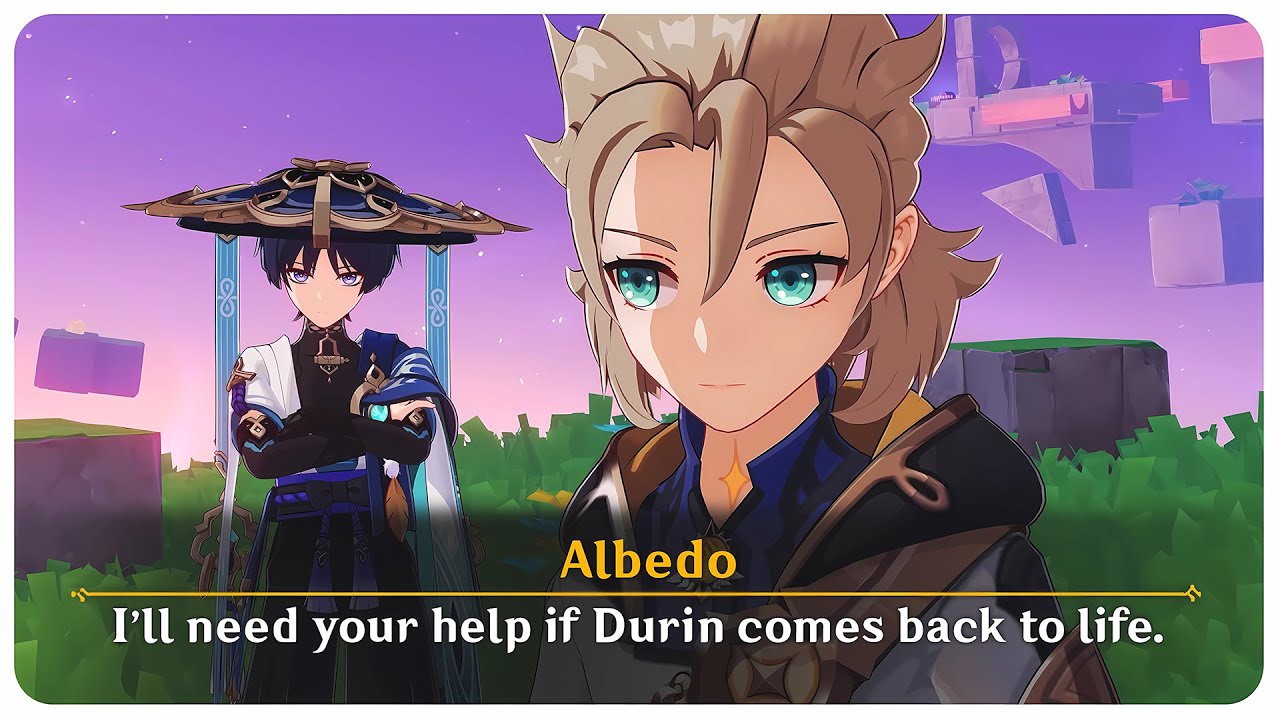 Albedo and Wanderer Talk about Dragonspine Durin (Cutscene) | Genshin Impact 4.8