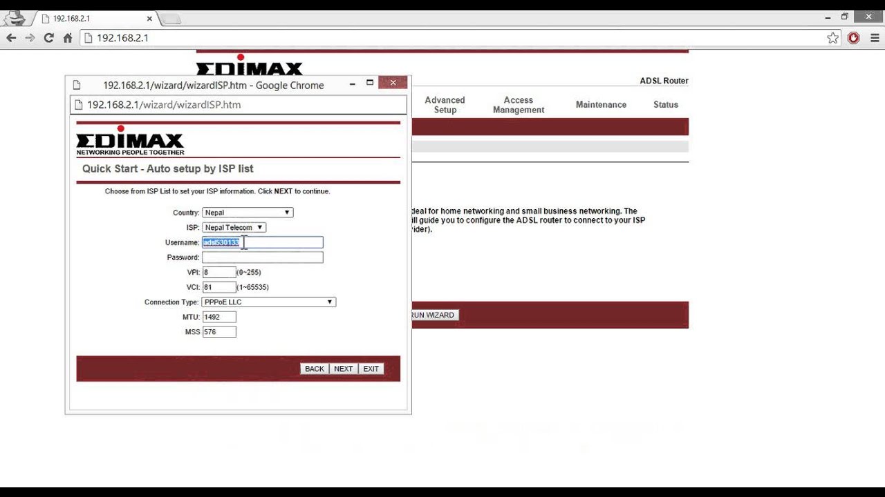 Edimax Router Setup