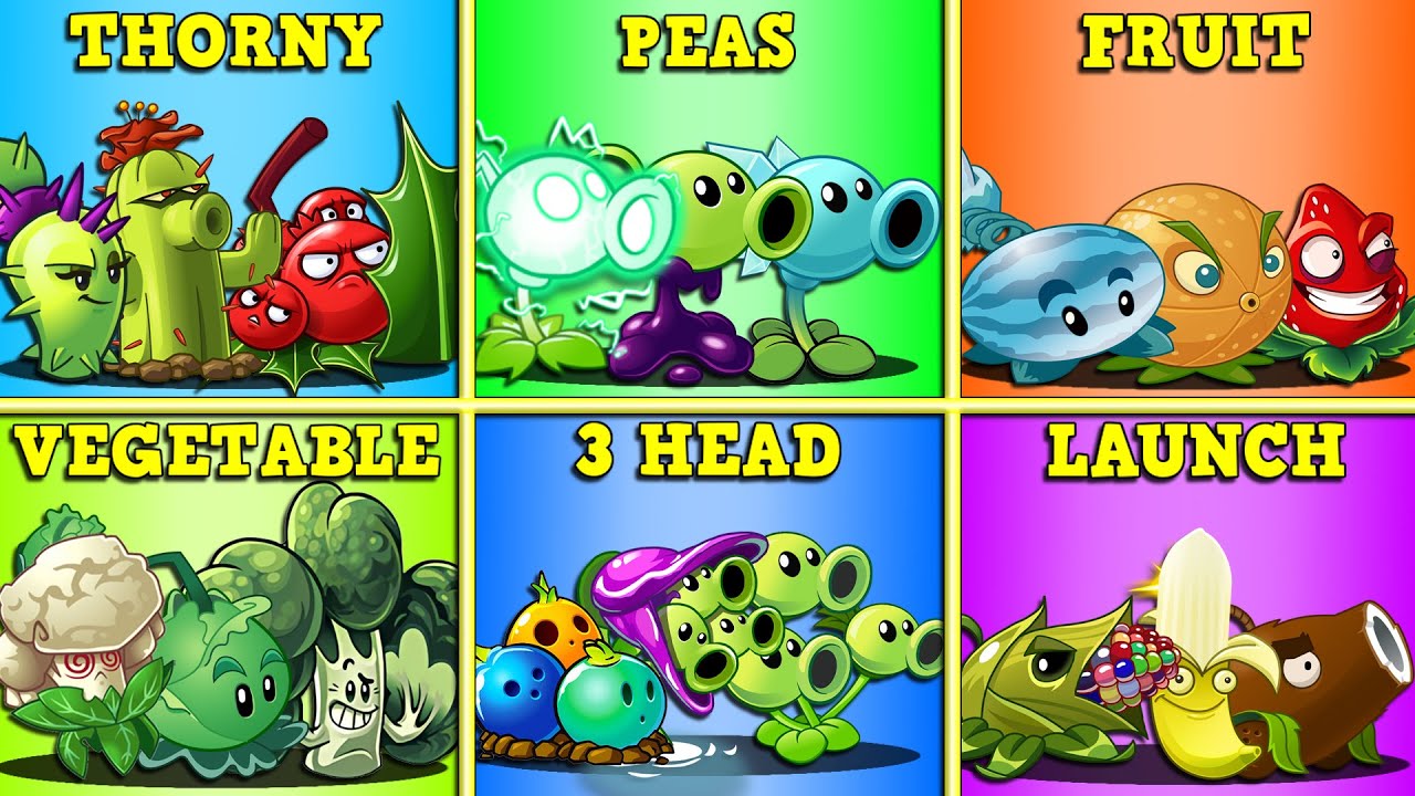 Случайные 6 команд Plants Battlez — Кто победит? — PvZ 2 Teams Plant