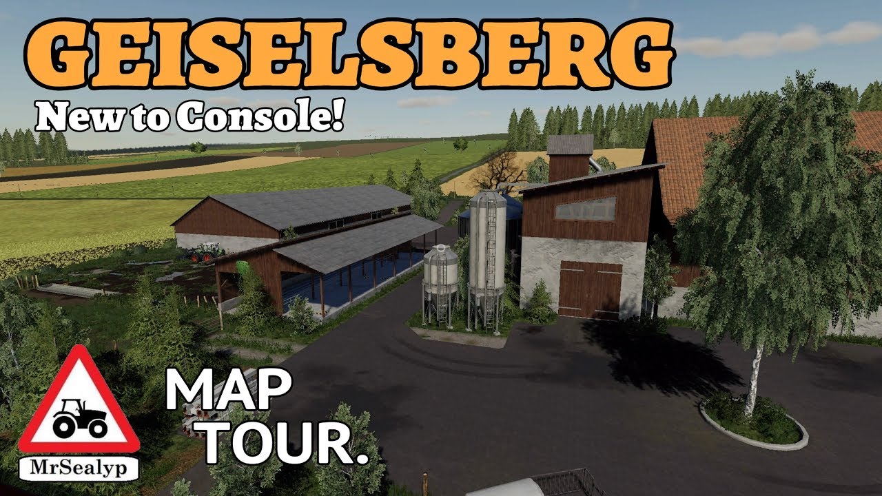 GEISELSBERG, NEW MOD MAP! MAP TOUR! Farming Simulator 19, PS4, New to Console!