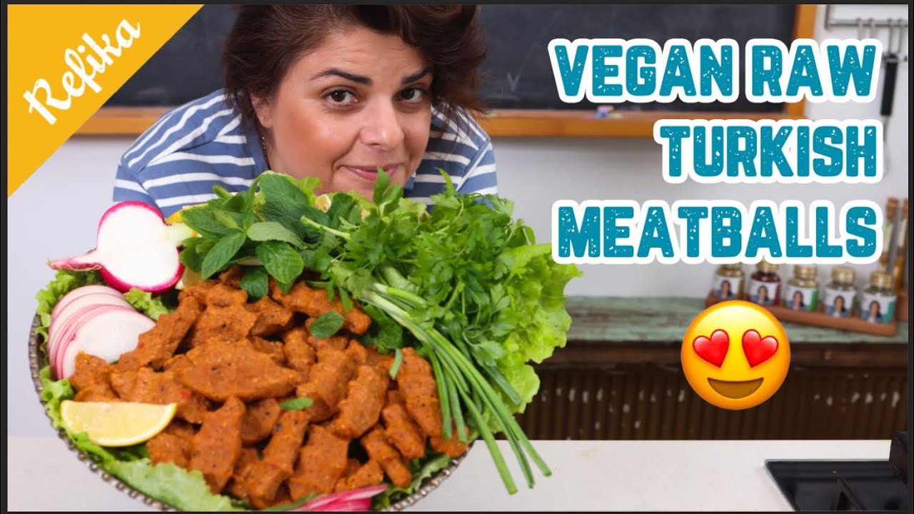 &Ccedil;İĞ K&Ouml;FTE: VEGAN RAW TURKISH BULGHUR MEATBALLS 🤩🌱 Favorite Turkish Street Food ❤️