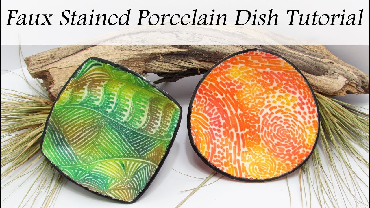 Polymer Clay Project: Faux Stained Porcelain Dish Tutorial