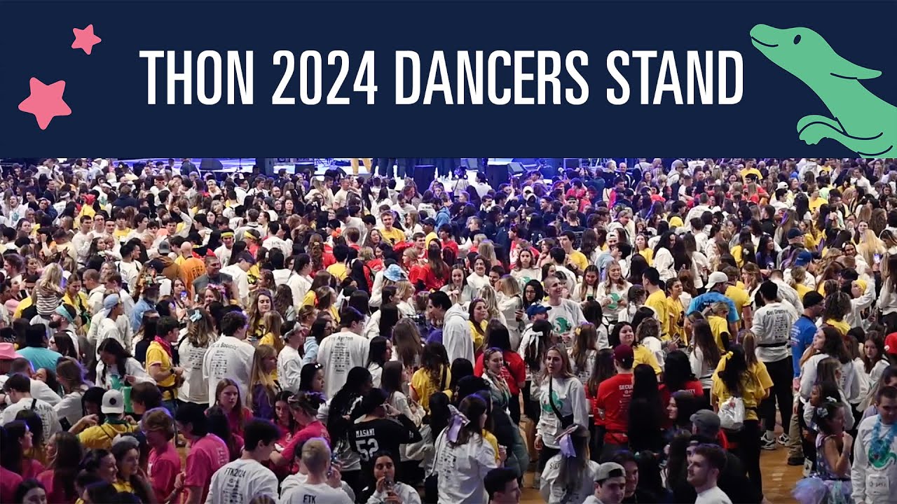 Dancers stand to begin THON 2024