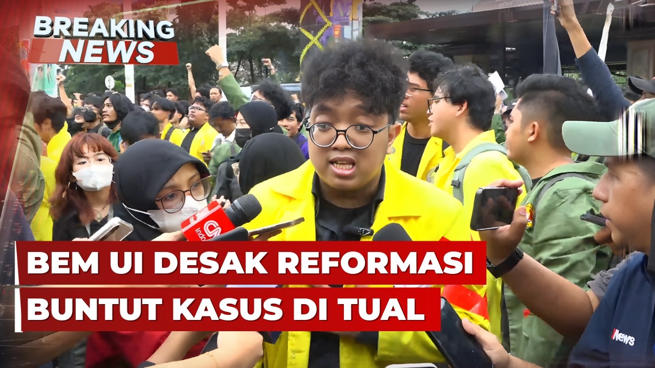 BREAKING NEWS - Demo BEM UI di Depan Mabes Polri Desak Reformasi Struktural Buntut Kasus di Tual
