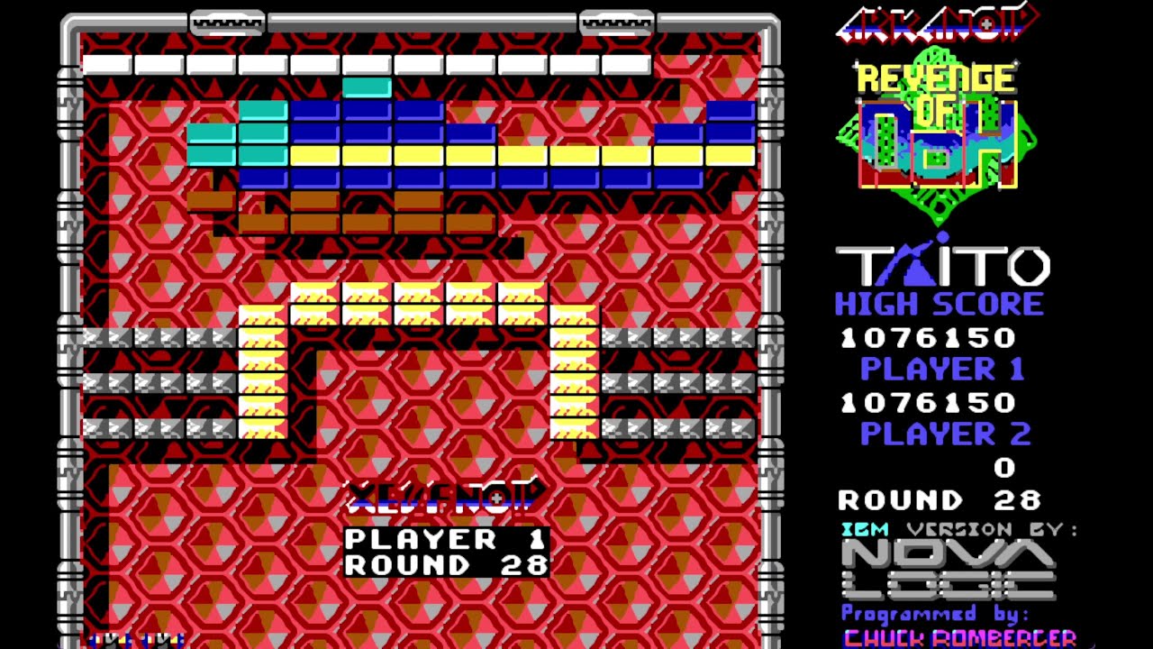 Playing DOS Game - Arkanoid: Revenge of Doh (Lv.28)