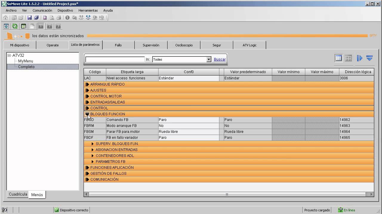 Configuración de variadores de velocidad con SoMove Schneider Electric