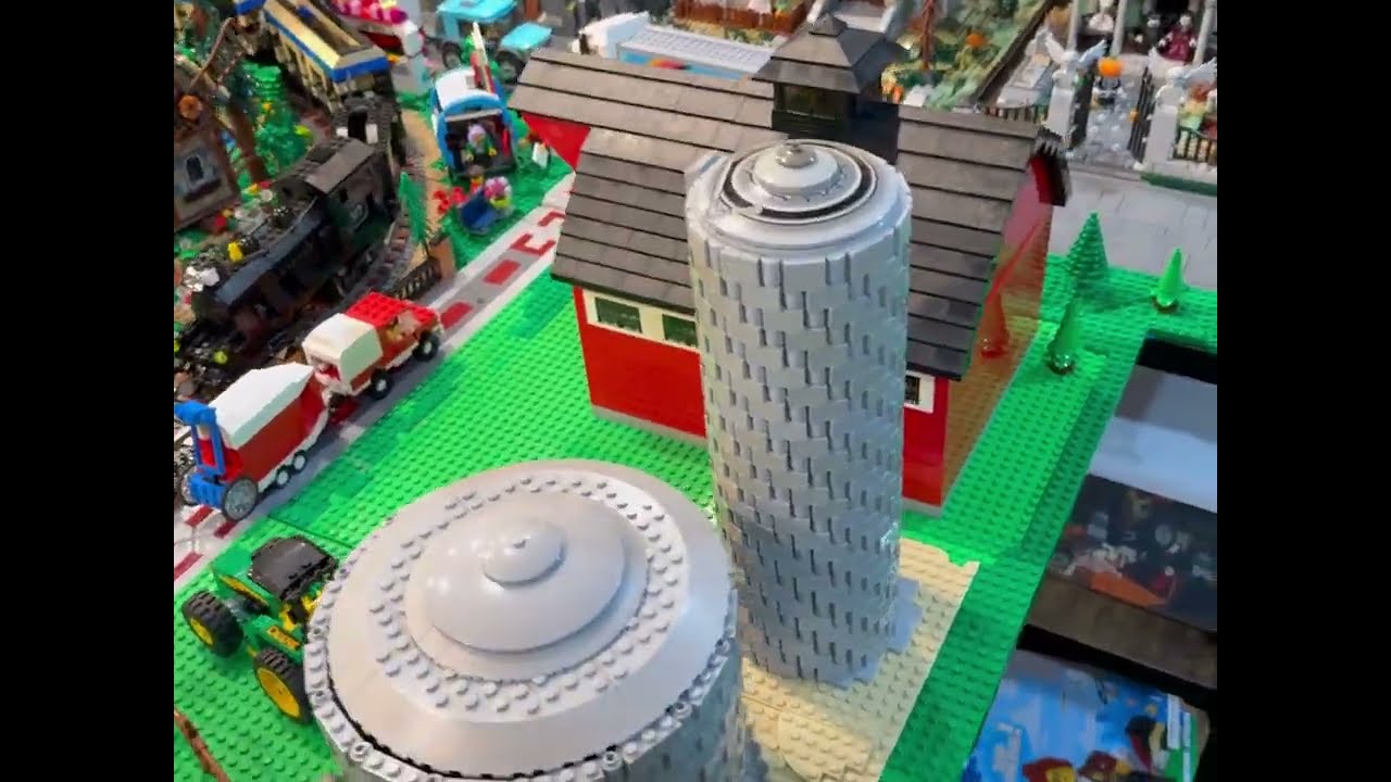 Starting a LEGO grain elevator custom build project for my LEGO city and farm