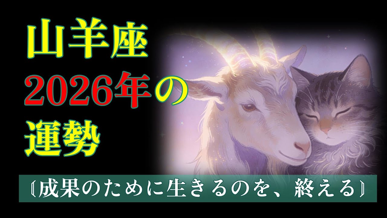 〘山羊座2026年〙成果のために生きるのを、終えて良い　#astrology