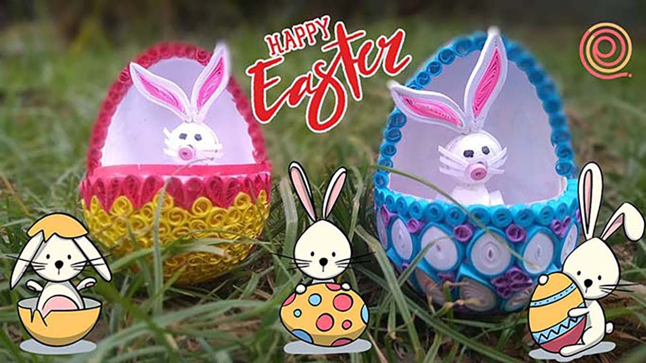 Easter Egg Decorating Ideas Crafts | Quilling Craft For Kids | PQP #51