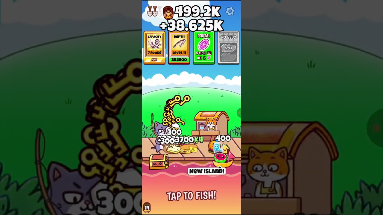 Playing fishing food fun game