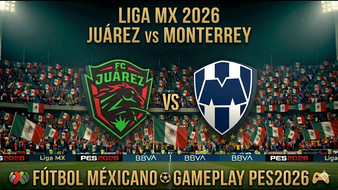 JUAREZ vs MONTERREY | LIGA MX 2026 | FUTBOL MÉXICANO | GAMEPLAY PES2026 | EL FÚTBOL ME DA VIDA