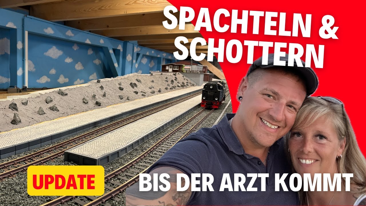 Ganz viel Spachtel & Schotter an der Brockenbahn / Modellbau / LGB Gartenbahn Modelleisenbahn #139