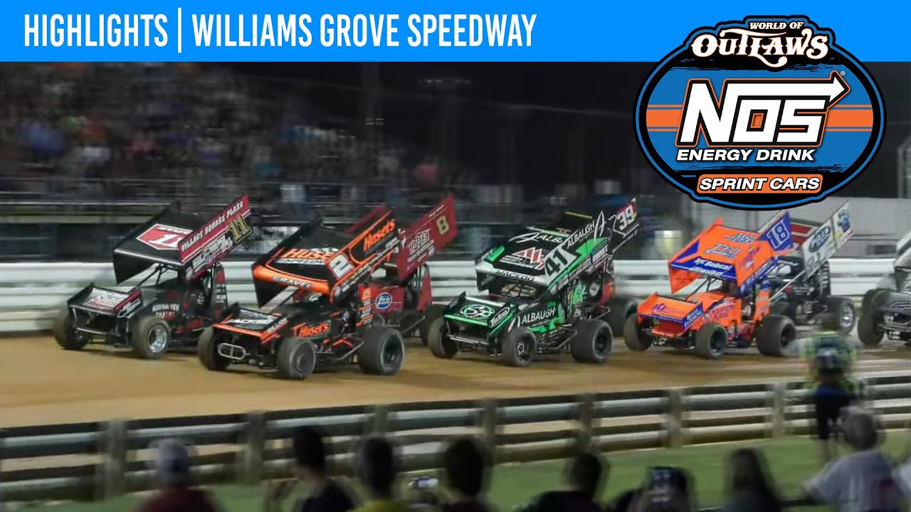 Автомобили World of Outlaws NOS Energy Drink Sprint | Автодром Williams Grove | 26 июля 2024 г. |...