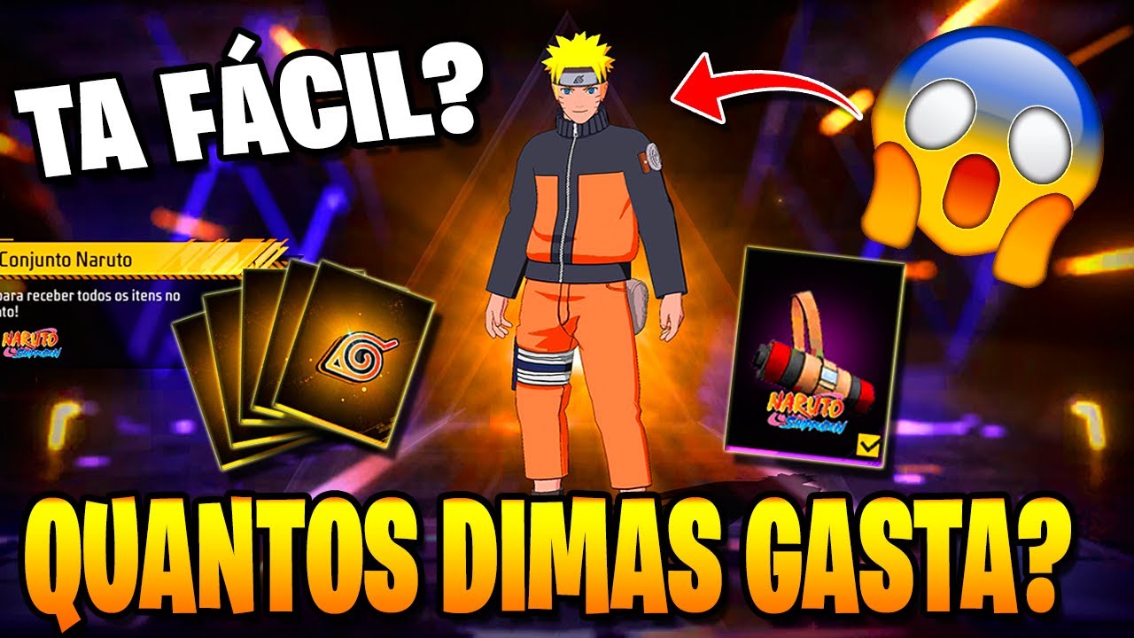 PEGANDO NARUTO, TORRE DE TOKENS FF, EVENTO NARUTO FREE FIRE, NOVO EVENTO FF - NOVIDADES FREE FIRE