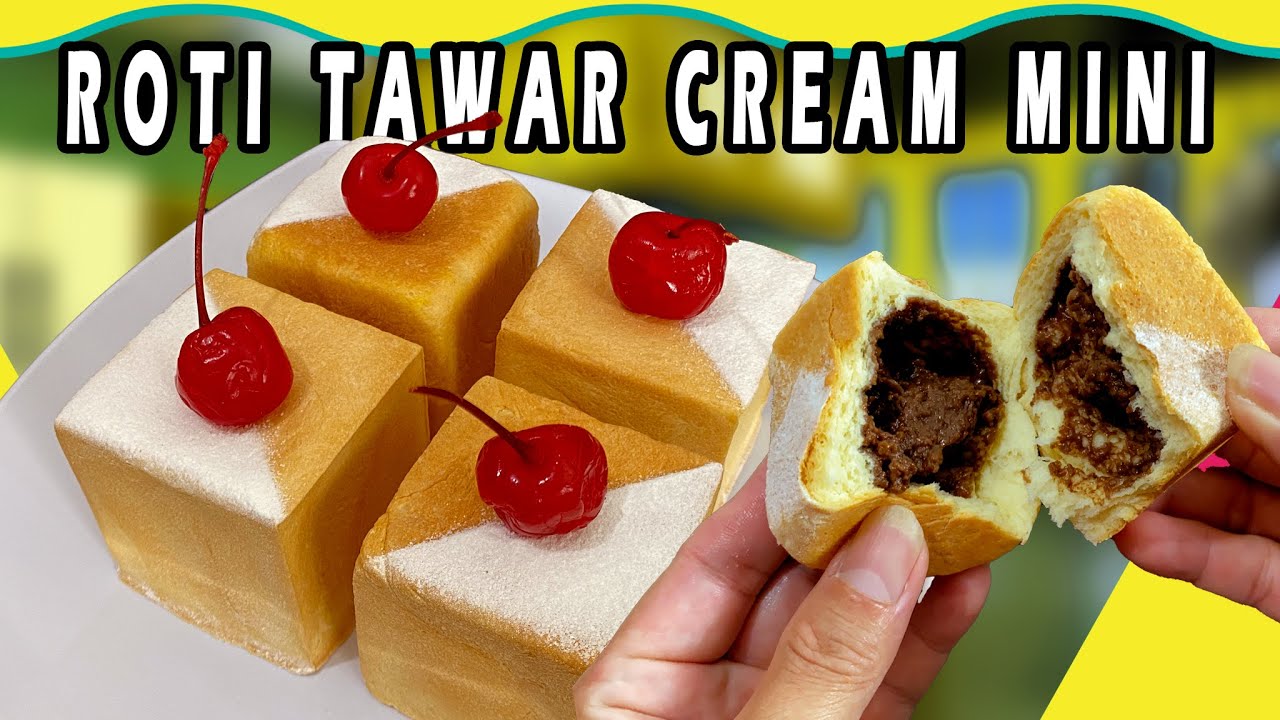 DIBUAT IMUT GINI EMPUK LEMBUT ISIANNYA NIKMAT || ROTI TAWAR CREAM MINI