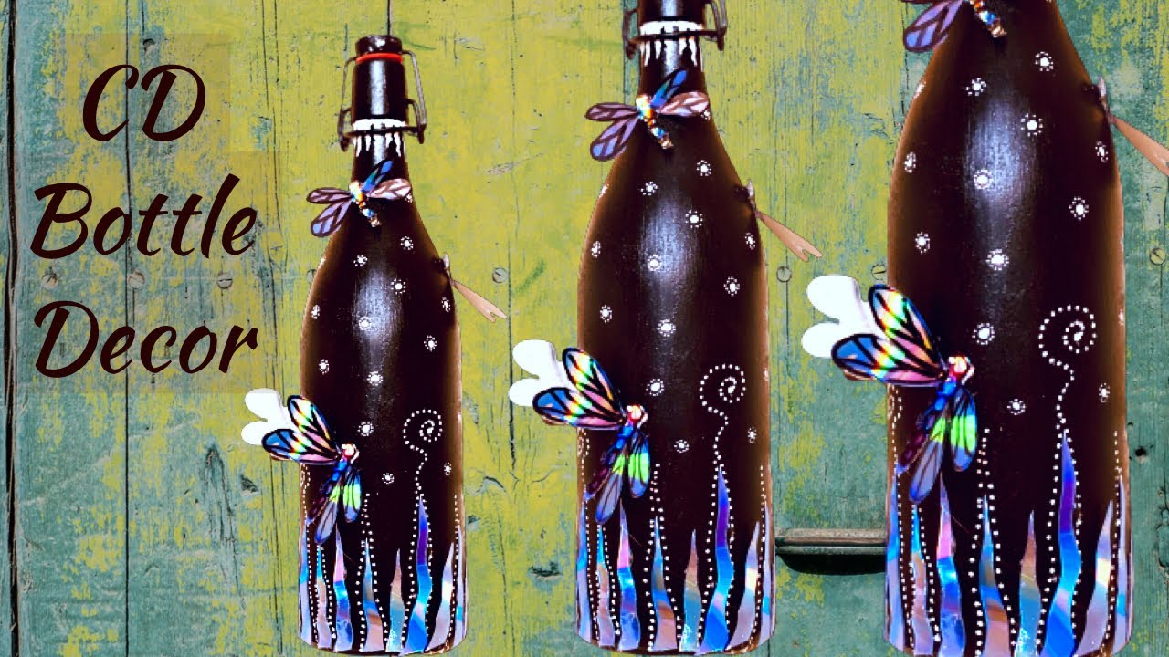 Latest CD Craft Ideas /CD Bottle Decor/DVD Craft /Best Out Of Waste#cdcraft #cdcraftidea #nimakiran