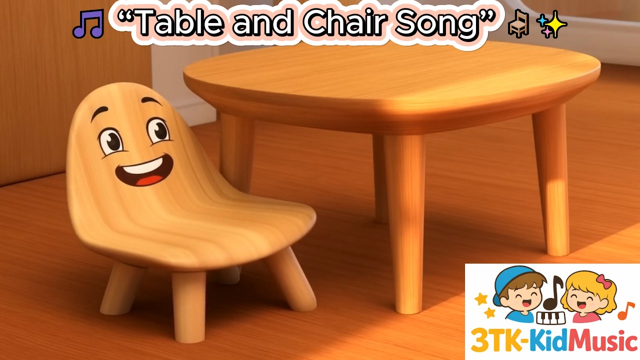 🎵 “Table and Chair Song” 🪑✨| Fun Learning Music for Kids 🎶 | 3TK-KidMusic