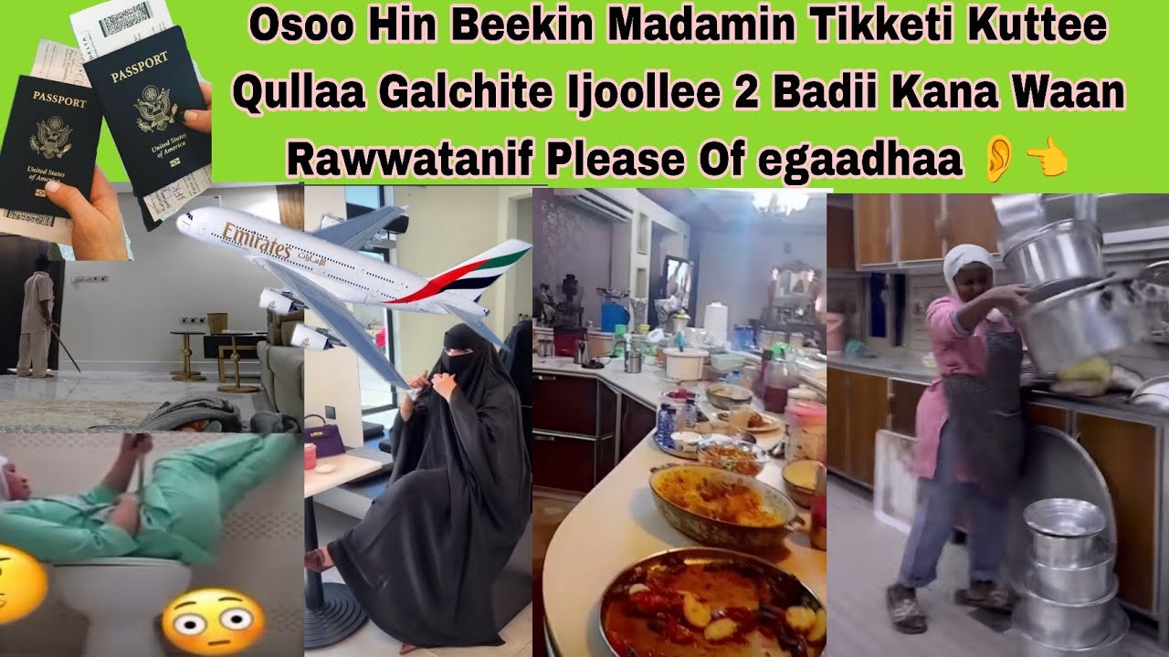 Madaamiin Luka qullaa otoo hin beekiin Tikketi fiddee Ijoollee 2 Biyya galchite 🥺✈️