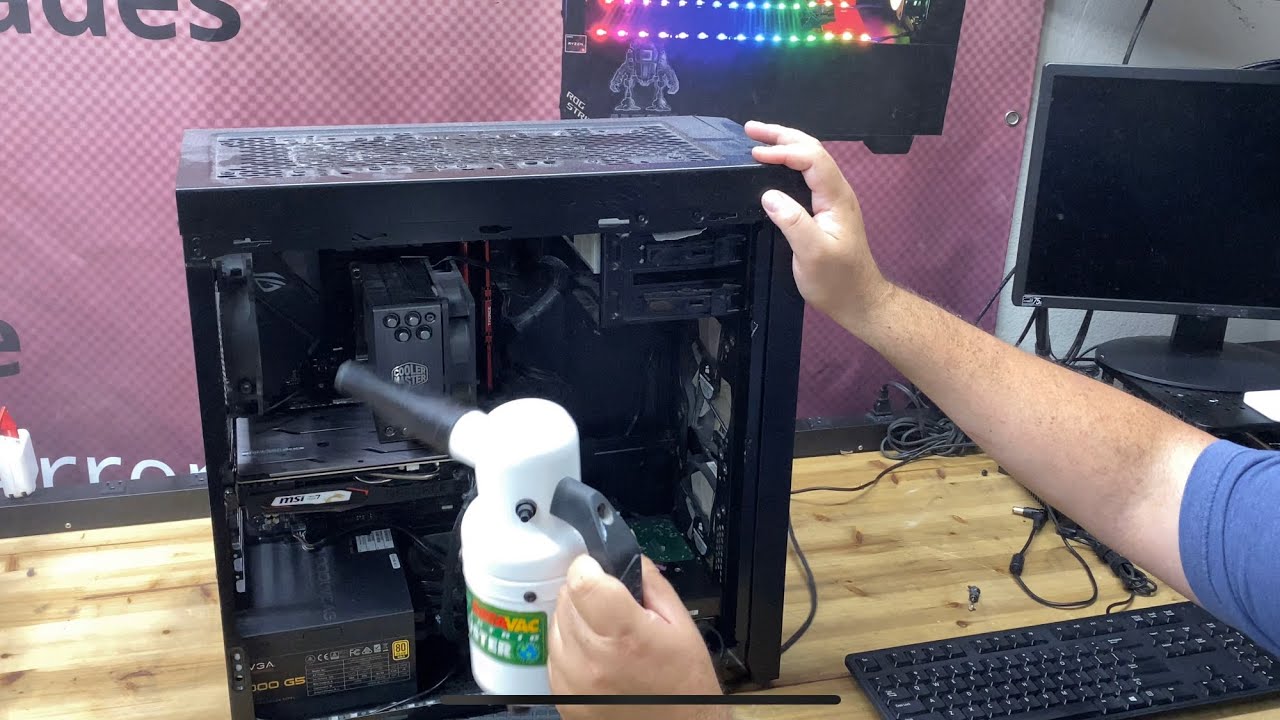 MetroVac Datavac Electric duster/cleaner Model ED-500 Review (with demonstration of dusty computer)