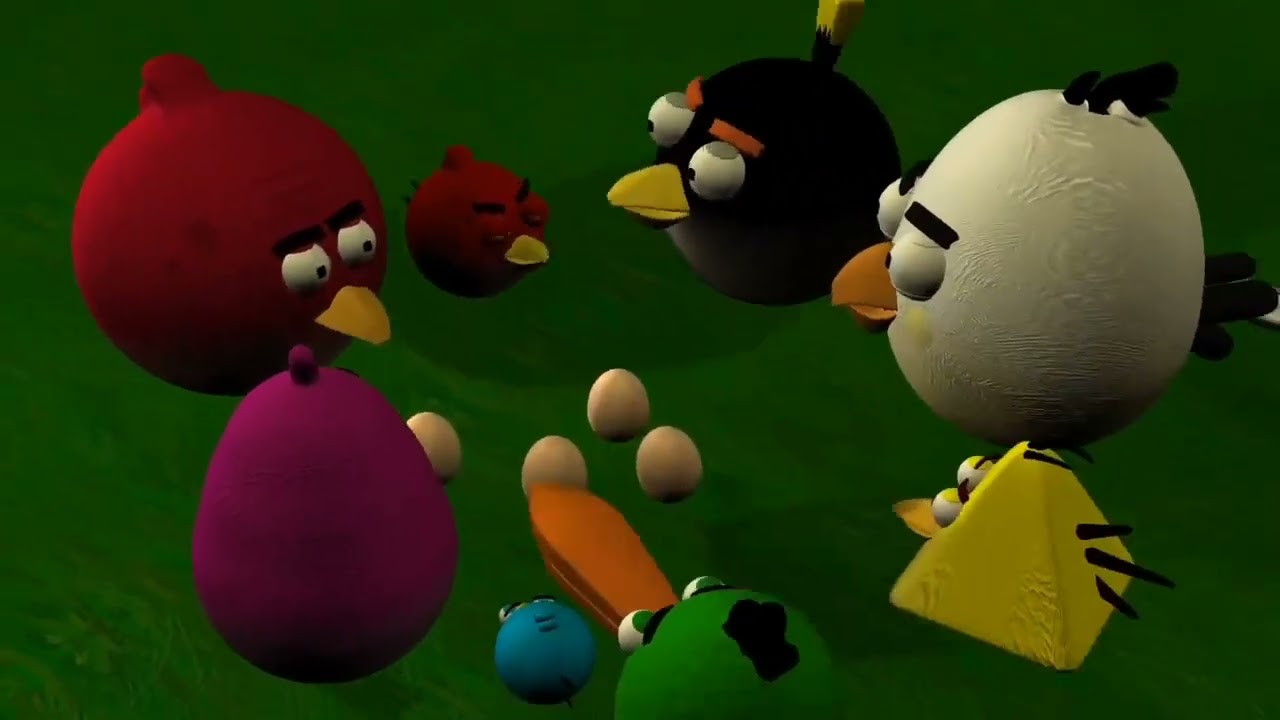 Angry Birds - Hungry, Hungry Piggies - Ninja Swime - 3D Animation (Complete)