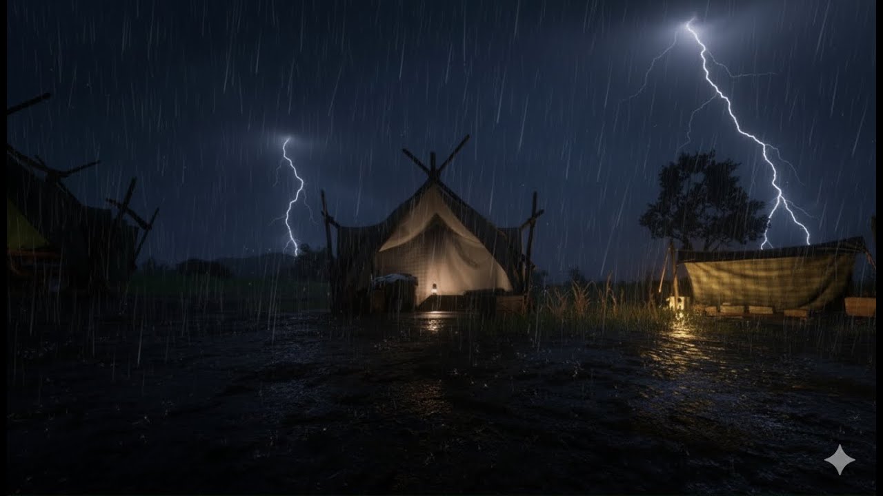 ASMR Rain in the Night for Deep Sleep 🌧️ Relaxing Rain Sounds to Fall Asleep Fast