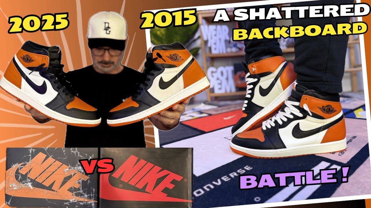 Jordan 1 Shattered Backboard 2025 vs 2015 