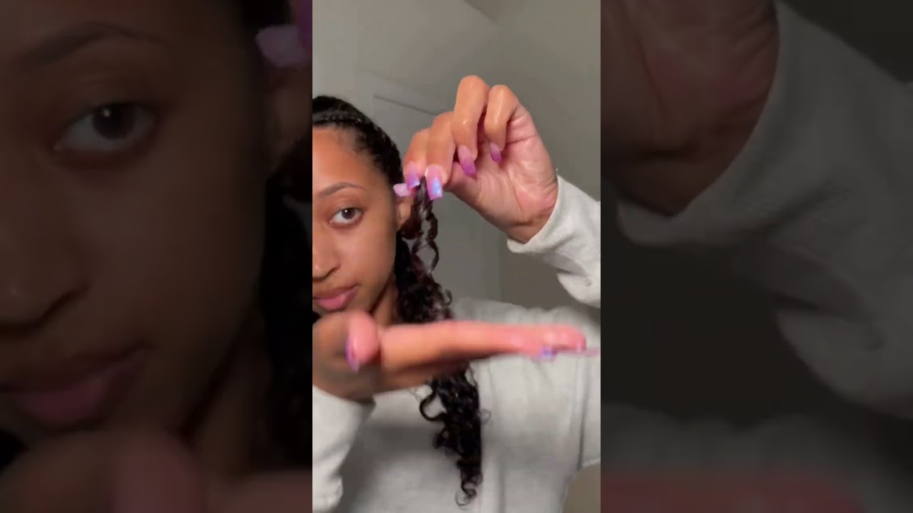 Protective hairstyle for the week💫 #protectivestyles #curlyhair #braids #selfcare #curls