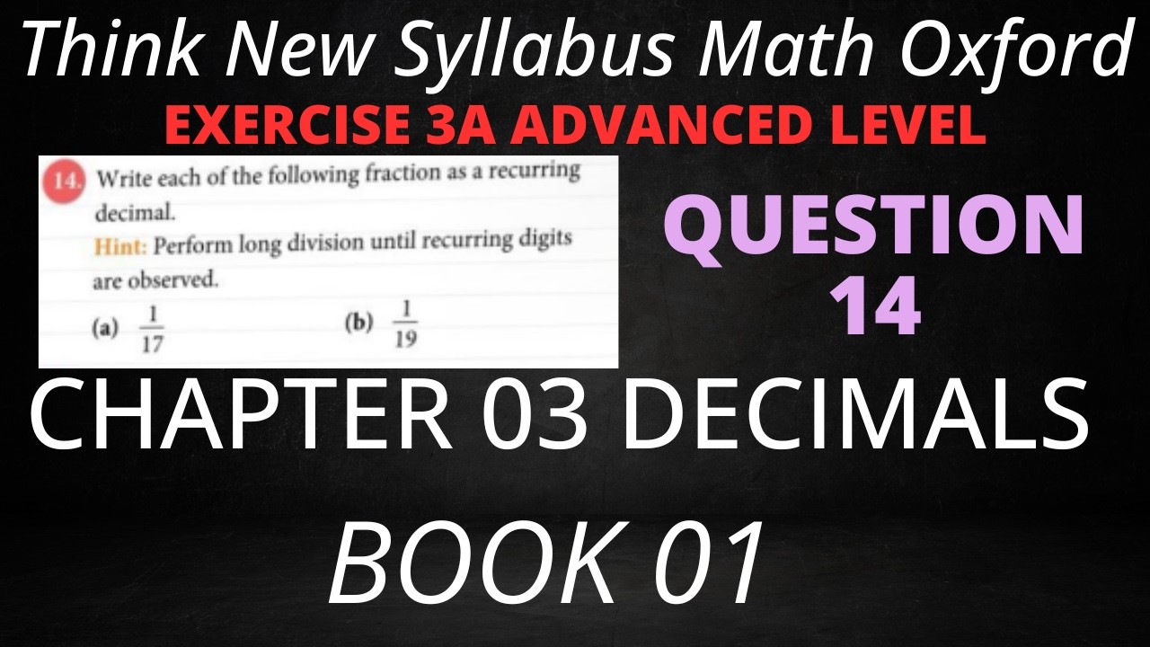 Exercise 3A Q14 | Think Math 8th Edition Book 1 | Advanced Level