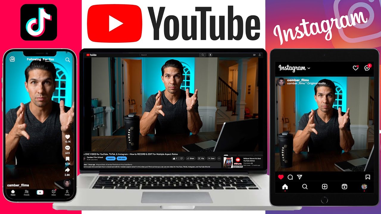 Используйте ОДНО ВИДЕО для YouTube, TikTok и Instagram — как записывать и редактировать видео с р...