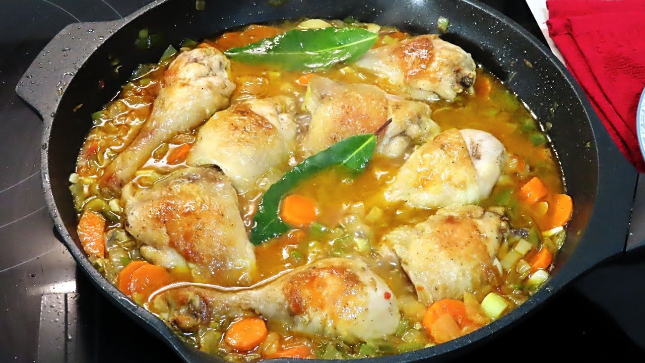 Pollo en salsa. Receta fácil, rápida y riquísima (SIN HORNO)