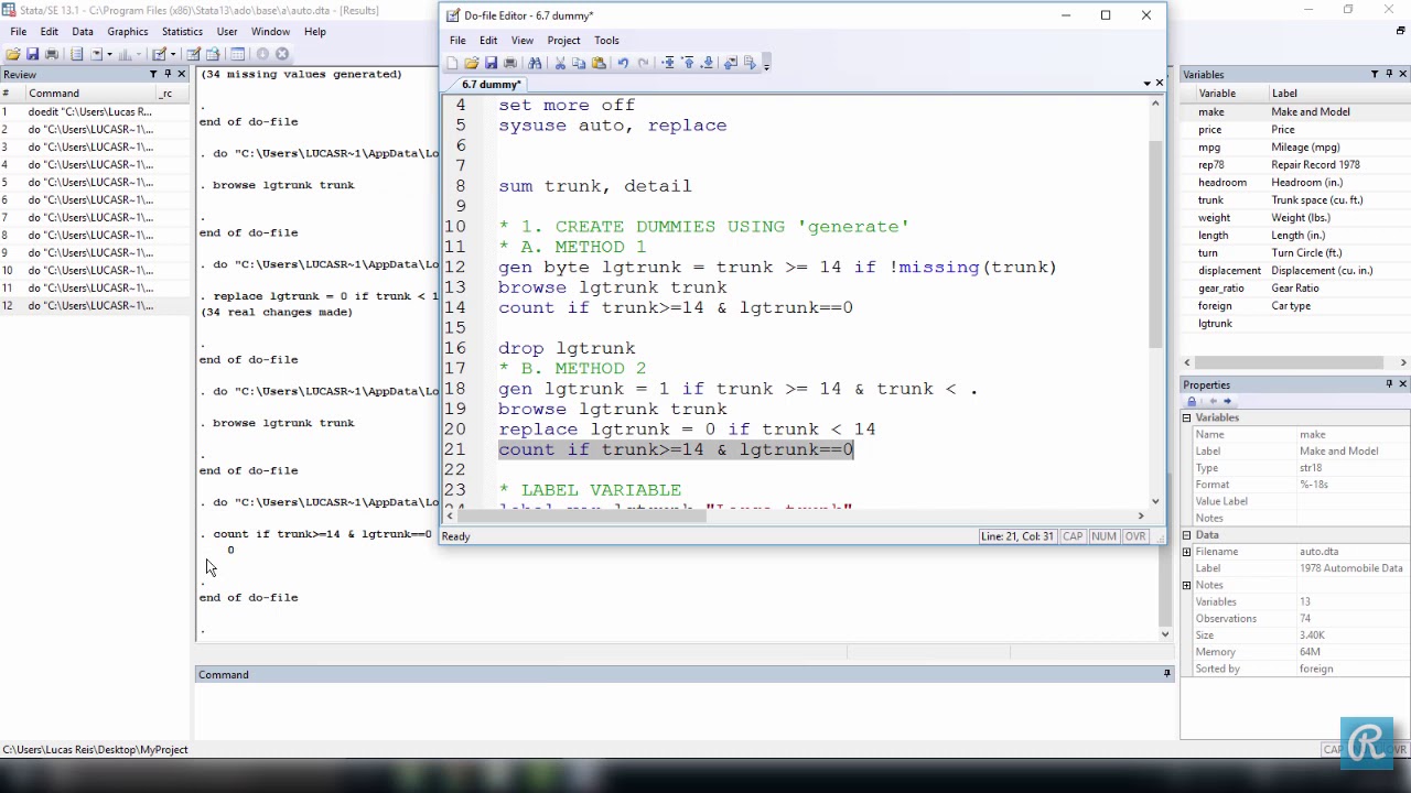 How to create dummy variables in STATA