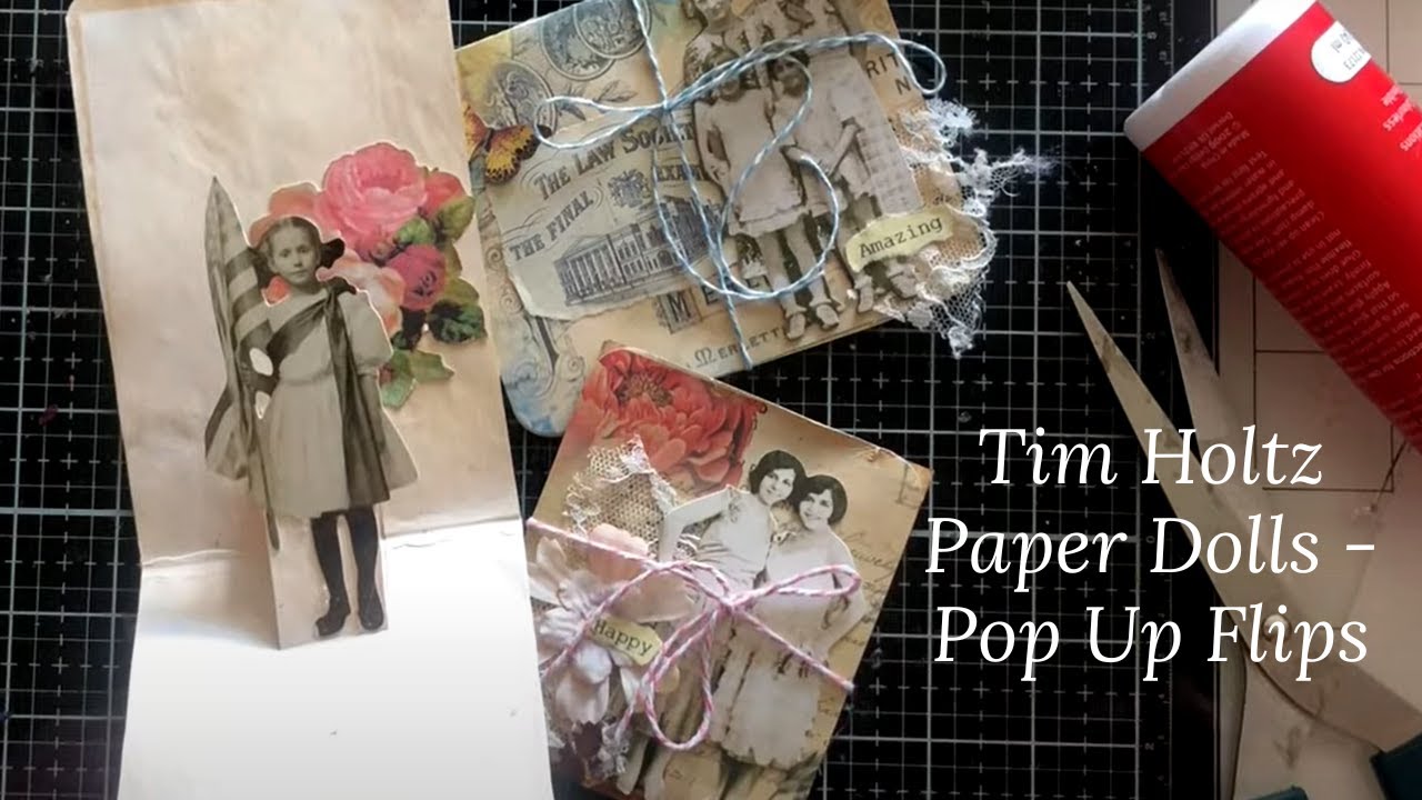 Tim Holtz Paper Doll Ideas - Pop Up Flips