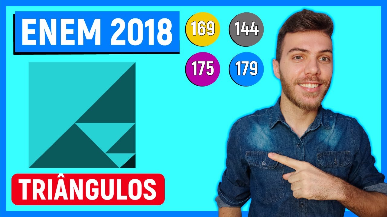 🛑TRIÂNGULOS - 169 Enem 2018 - Um quebra-cabeça consiste em recobrir um quadrado com triângulos