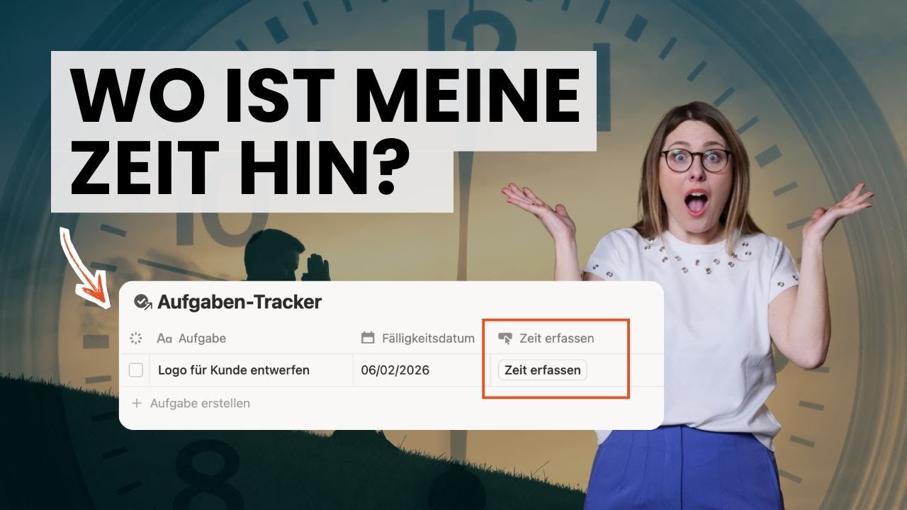 Arbeitszeit zu jeder Aufgabe in Notion erfassen | mit Button!