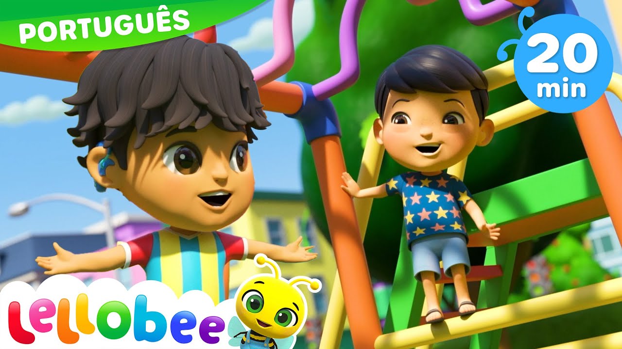 🏀 Sim Sim, o Parquinho é Divertido - Música Infantil 🏀 | Lellobee Brasil | Desenhos em Português
