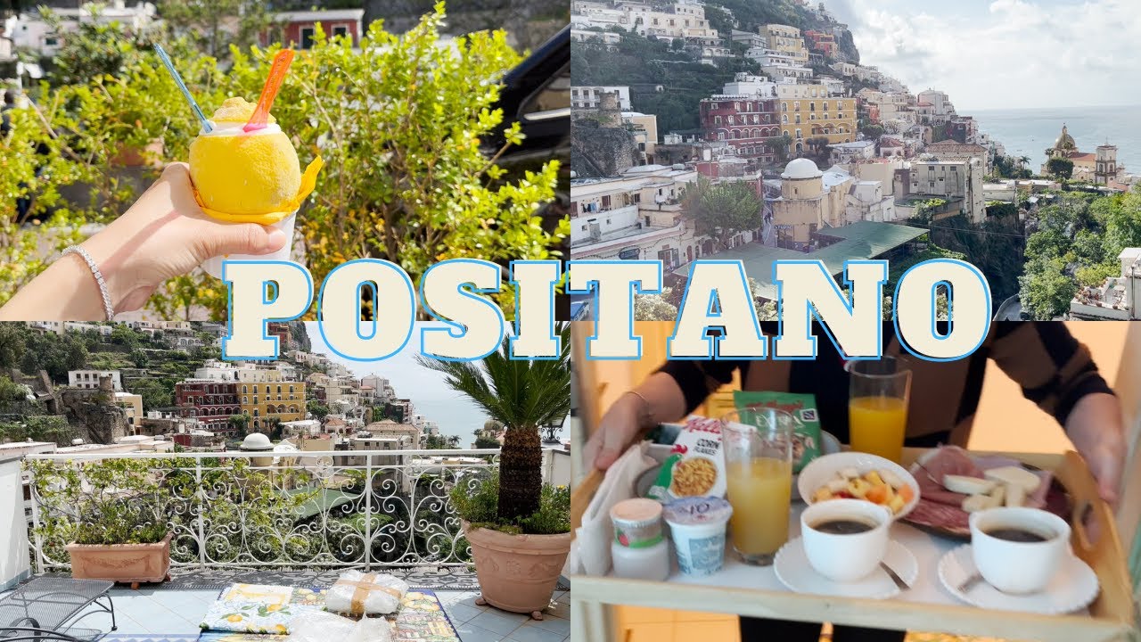 Italy Positano Travel Vlog Day3 l Breakfast, Lemon Icecream, Beach, Lemon Sorbet, Lemon plates