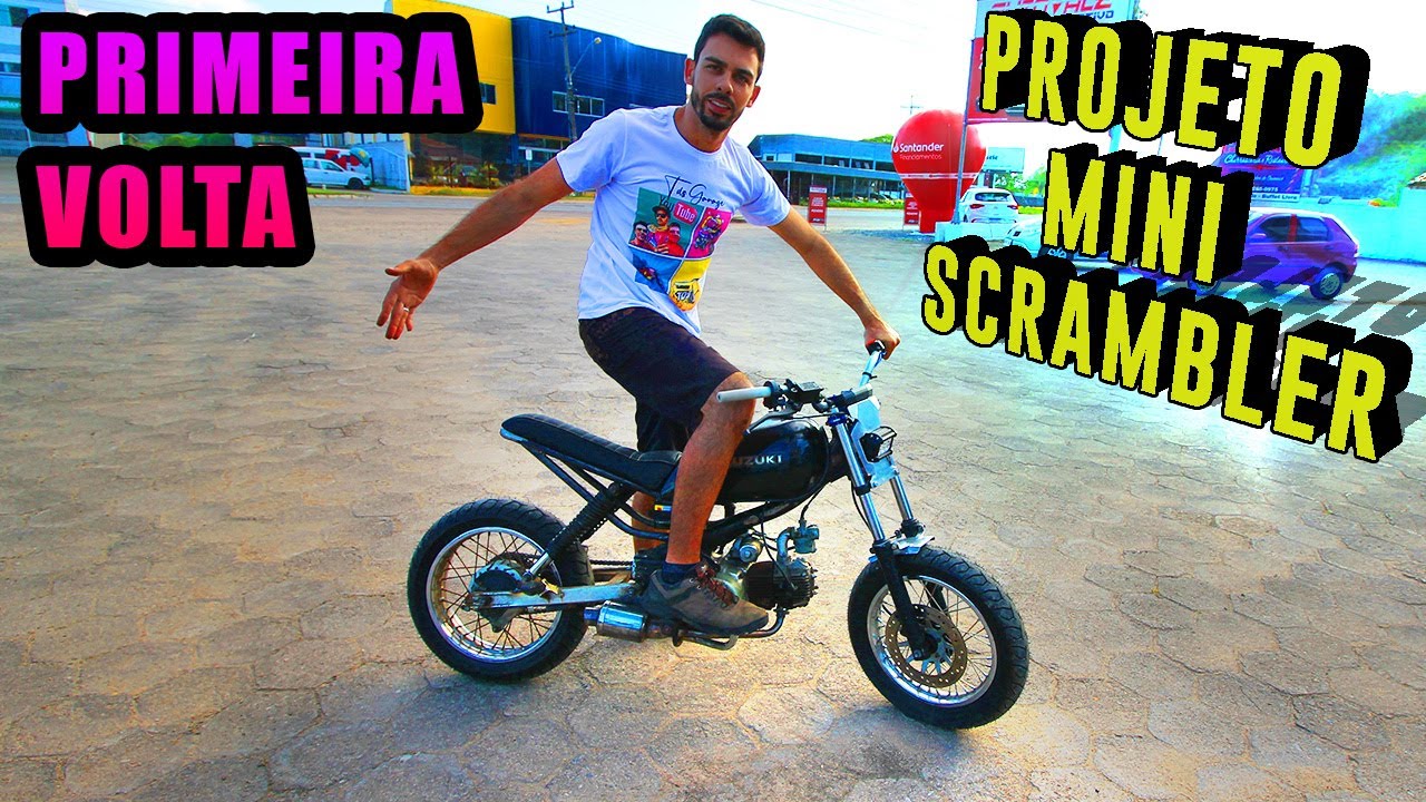 PRIMEIRA VOLTA na MINI MOTO SCRAMBLER