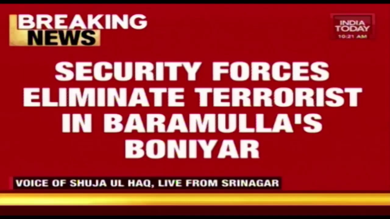 One Terrorist Killed In Encounter At Bonyar Town Of Baramulla, J&K